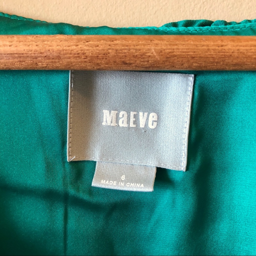 Anthropologie Maeve kelly green cap sleeve dress - Picture 4 of 7